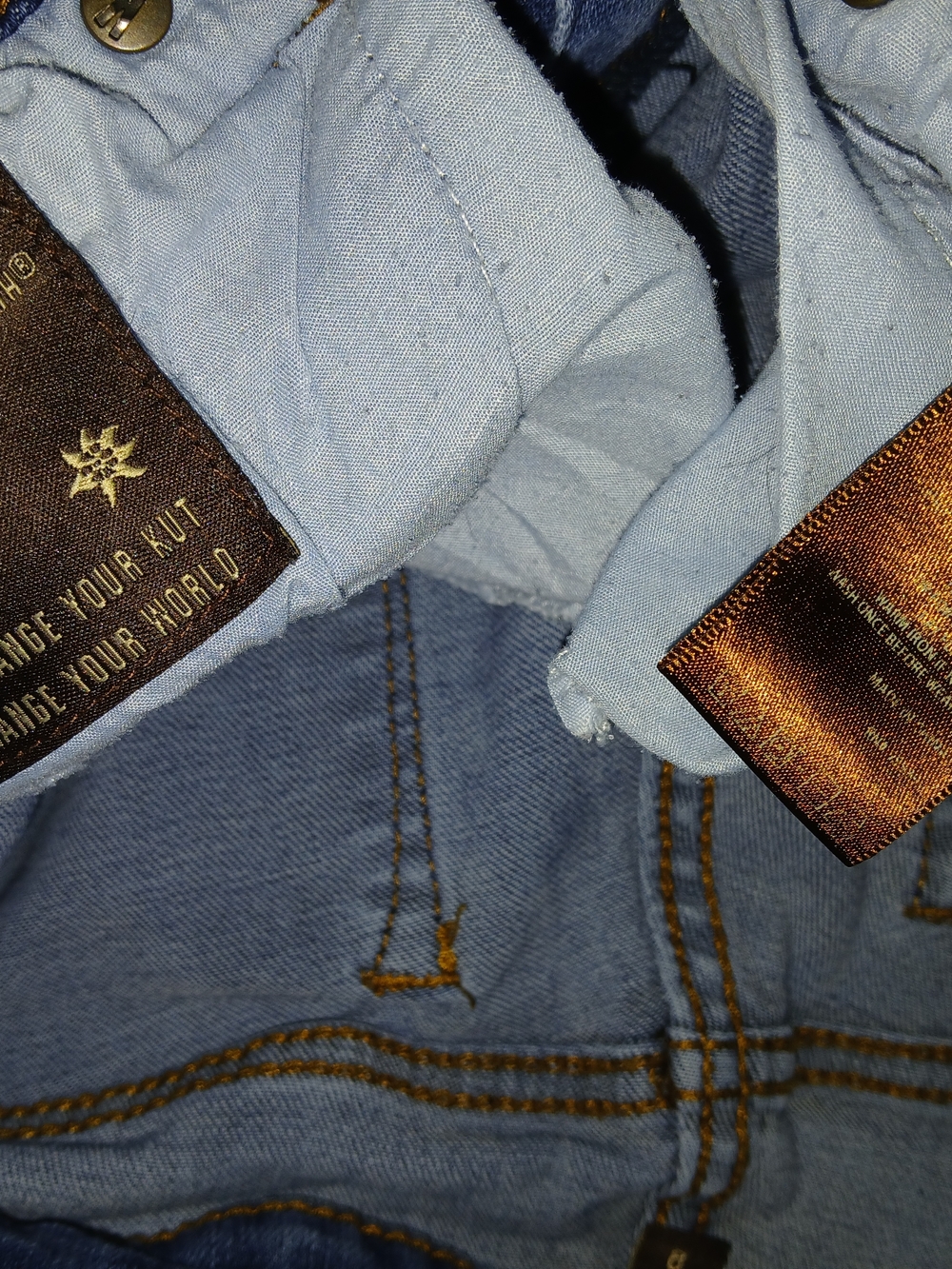 Kut from the Kloth Blue Denim Jeans with Contrast Stitching - Picture 7 of 7